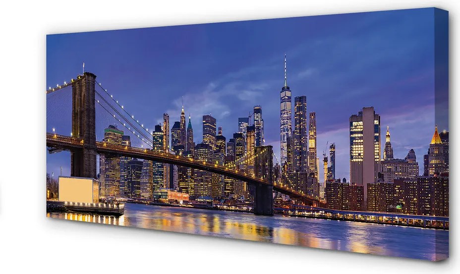 Obraz canvas na ścianę Most w Blasku Zachodzącego Słońca