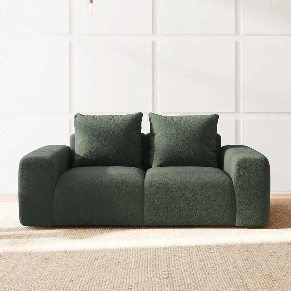 Zielona sofa z materiału bouclé 212 cm Monce – Rodier
