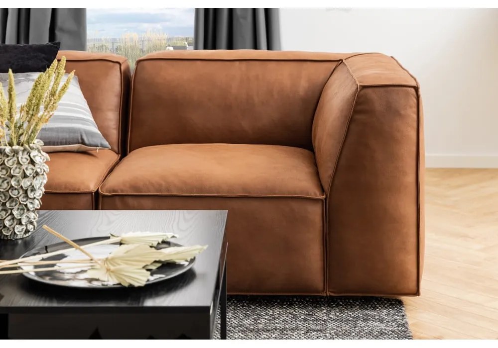 Czarny stolik z blatem w dekorze jesionu 80x80 cm Willford – Actona