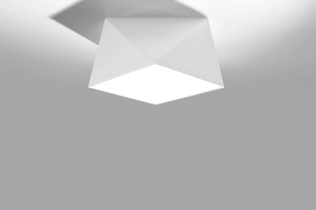Biały geometryczny plafon - EX589 W3-D47