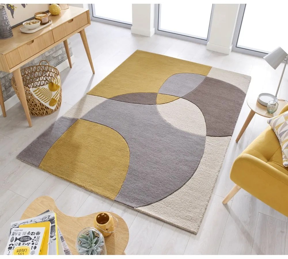 Beżowo-żółty wełniany dywan 200x290 cm Glow – Flair Rugs