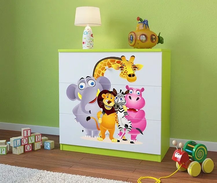 Komoda na zabawki mix | biało E6-B04