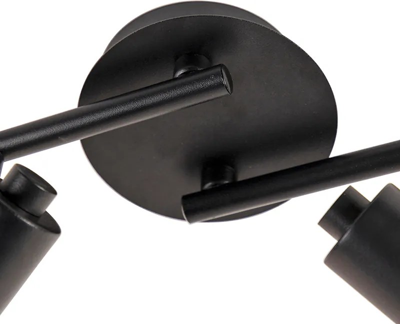 Nowoczesny reflektor czarny ze złotem 4-światłowy - Magno