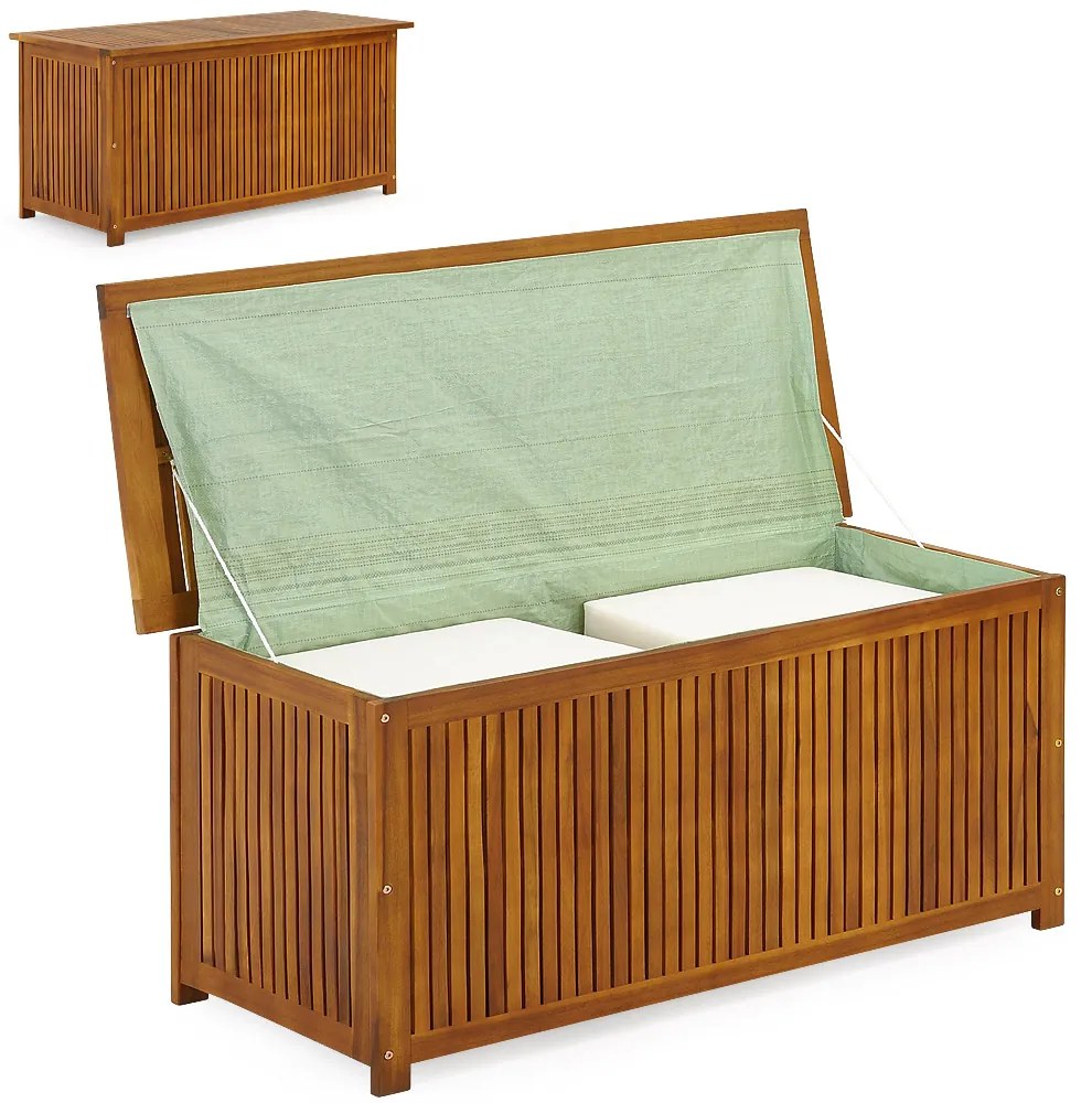 Drewniana skrzynia ACACIA, 117x50x59cm, naturalny brąz Jurhan