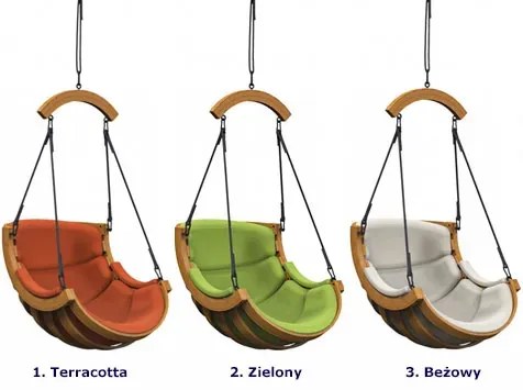 Zielony fotel wiszący na taras D9-P57