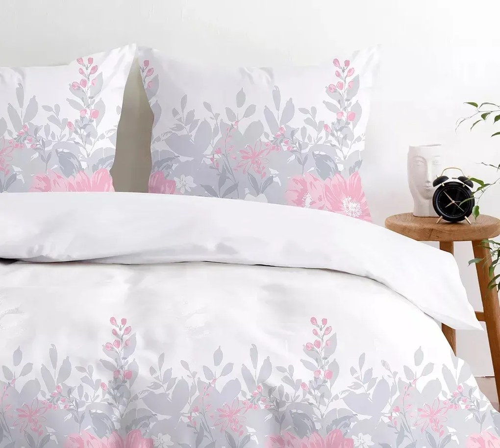 Pościel bawełniana Greno Premium New Joy 220x200 cm szara GRENO