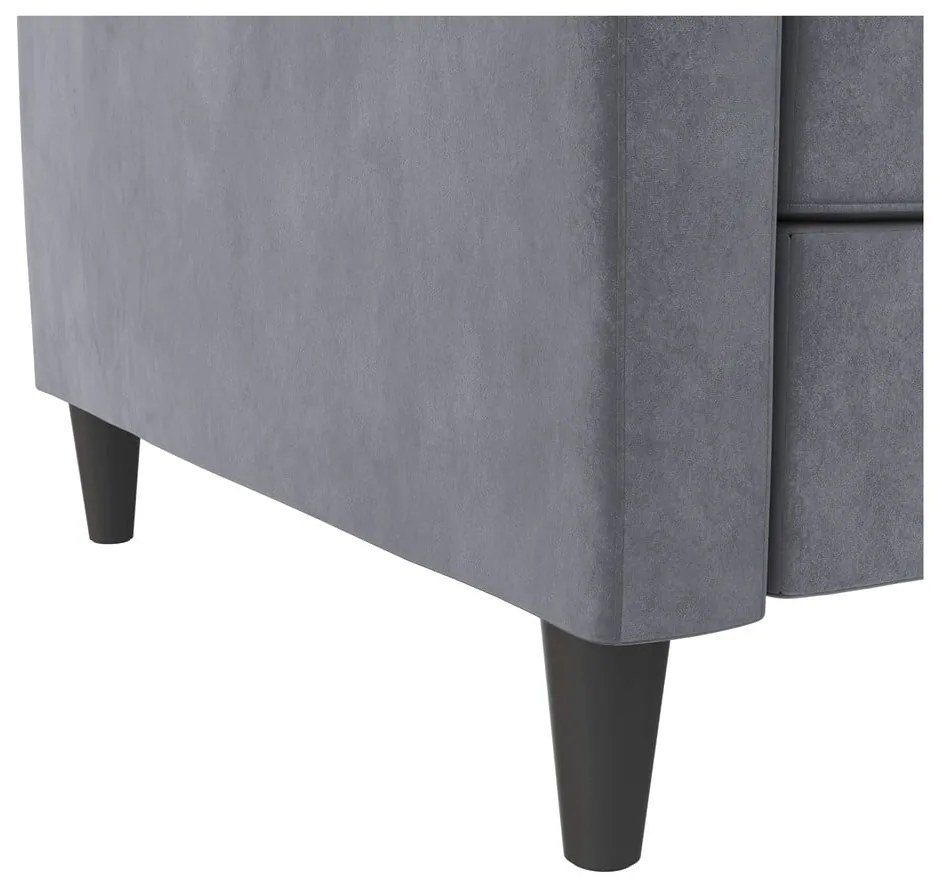Szara aksamitna sofa 207 cm Celine – Støraa