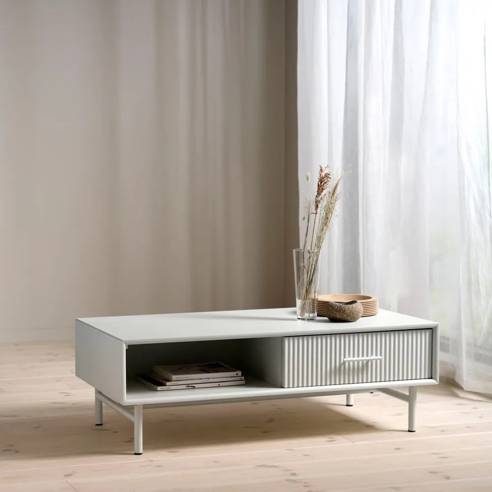 Jasnoszary stolik 60x120 cm Palma – Unique Furniture
