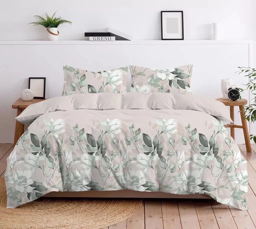 Pościel Bawełniana Greno Premium Zoi 200x220 Beżowa GRENO