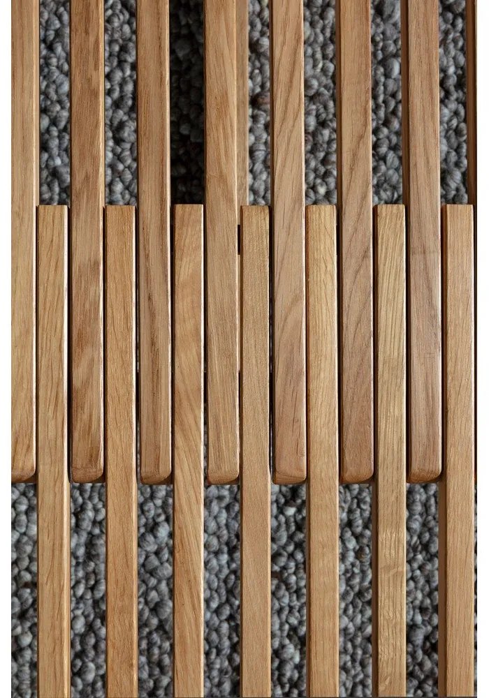 Stolik z litego drewna dębowego w naturalnym kolorze 60x70 cm Unai – MOME