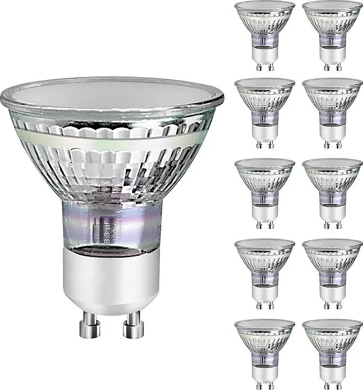 Żarówka LED NETTLIFE GU10 Ciepła biel 3W 30W, energooszczędna lampa 3000K, kąt świecenia 110°