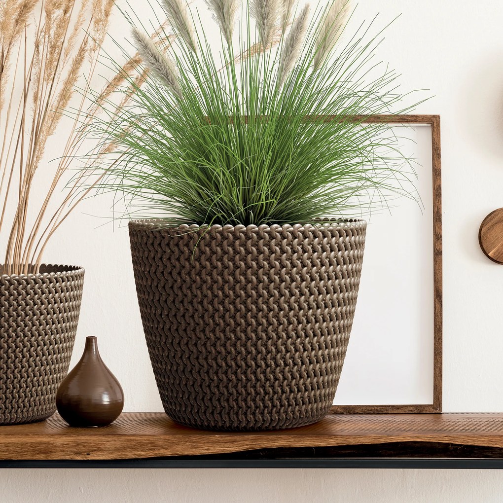 Osłonka ozdobna Splofy Eco Wood 25,9 cm naturo PROSPERPLAST