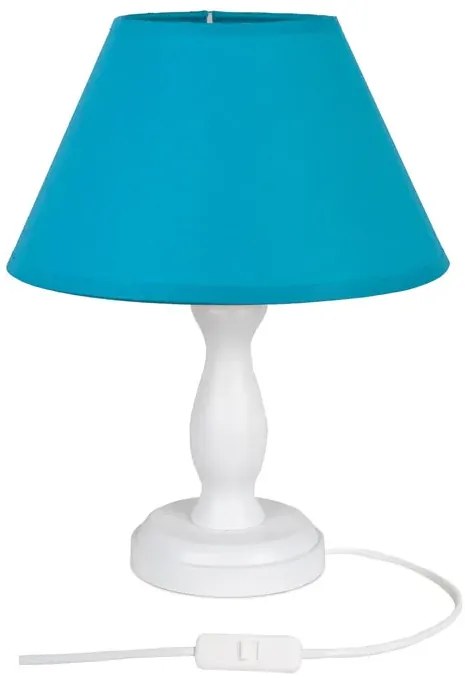 Biało-niebieska lampka na szafkę nocną - S193-Borix