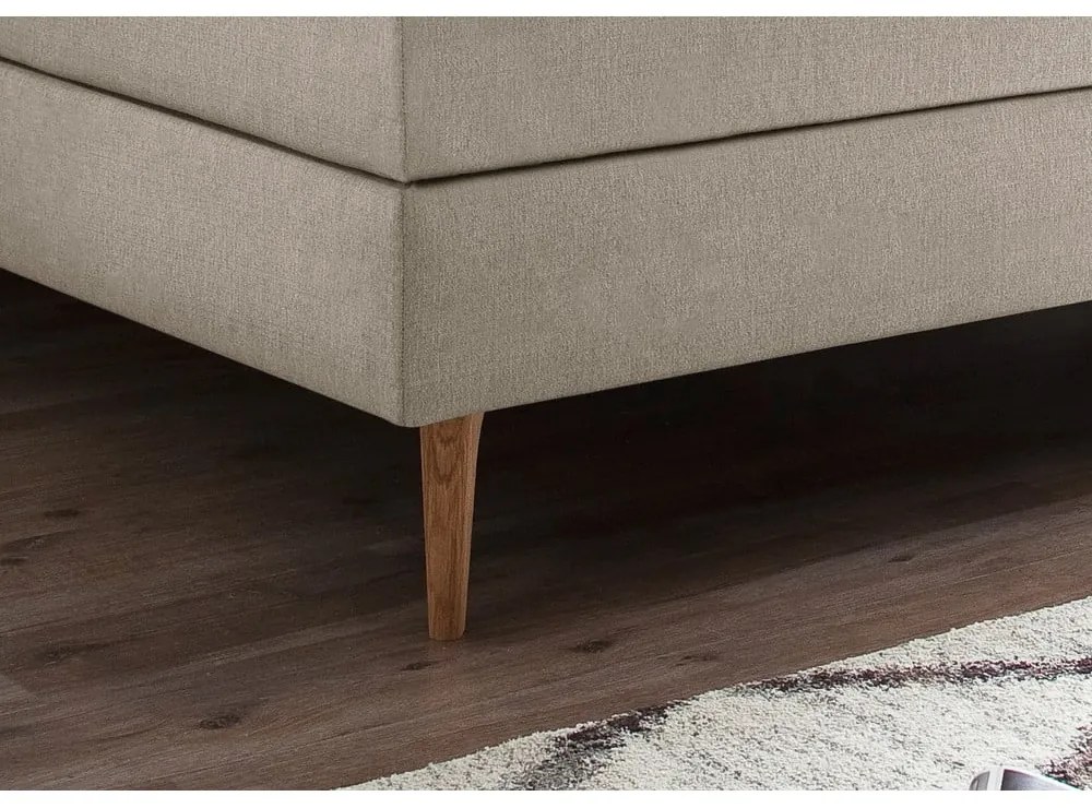 Beżowe łóżko kontynentalne 180x200 cm Massello – Meise Möbel