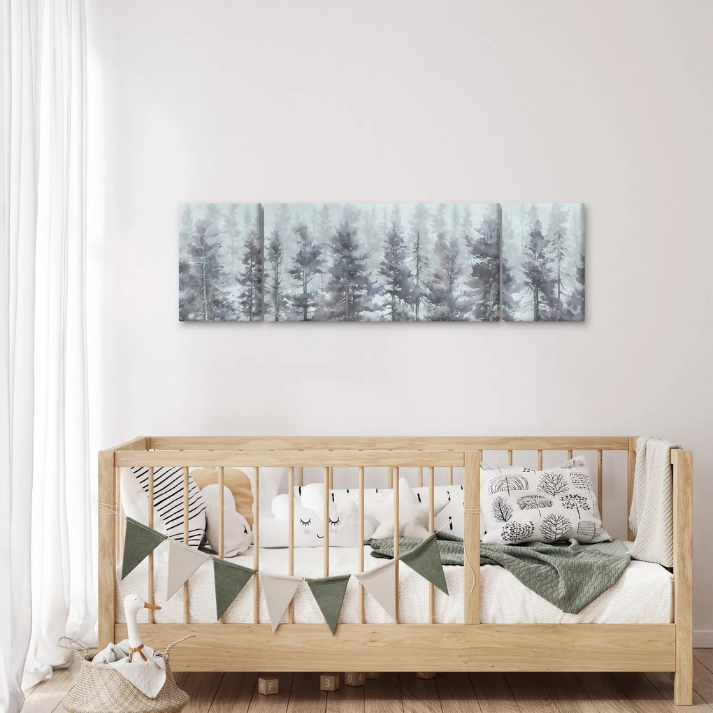 Obraz - Pine forest II, aquarel (170x50 cm)