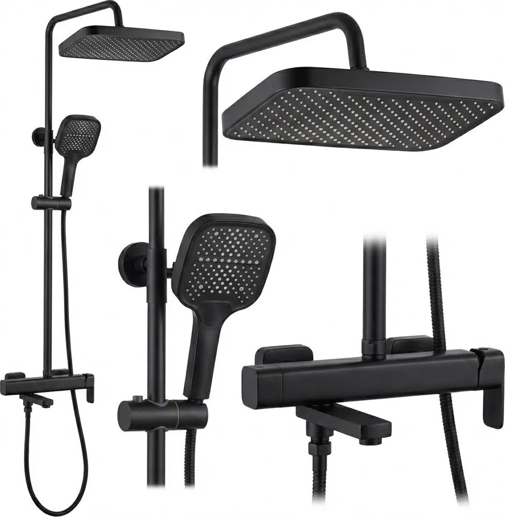 Zestaw Prysznicowy Rea Arlo Czarny