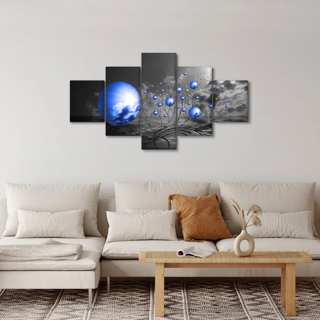 Obraz ciemnoniebieskich kul (125x70 cm)