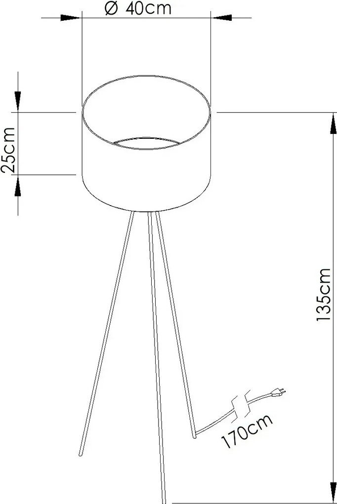 Nowoczesna lampa podłogowa do salonu taupe G5-S20