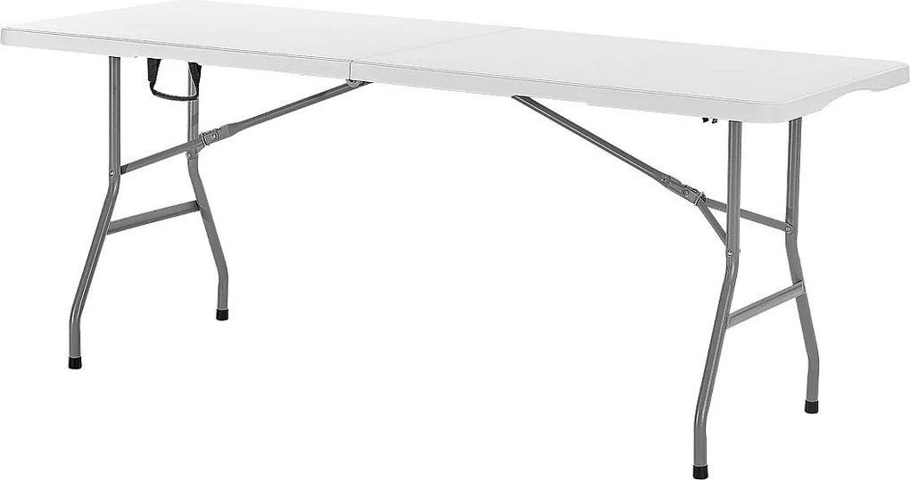 Stół Składany SucceBuy Prostokątny z Plastiku, Przenośny Stół Użytkowy 180 cm, Solidny i Stabilny, z Zintegrowaną Rękojeścią, na Piknik, Kemping