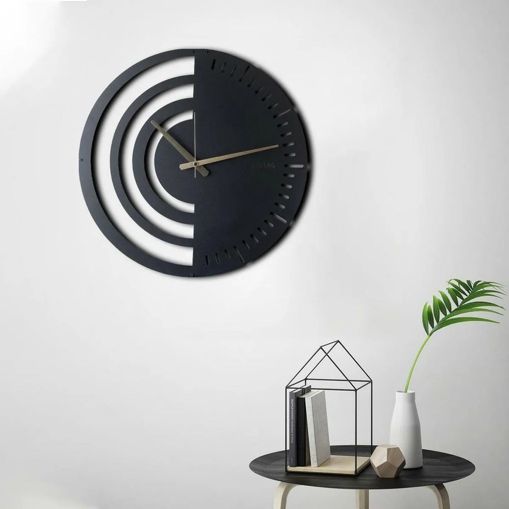 Zegar ścienny Chrono Black, 50 x 50 cm