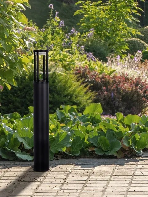 Czarna stojąca lampa zewnętrzna LED słupek - 3S S339 M9-T66
