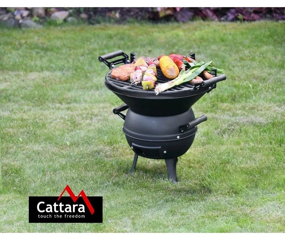 Cattara 13023 Grill na węgiel drzewny Kettle, 48 x 37 x 36 cm