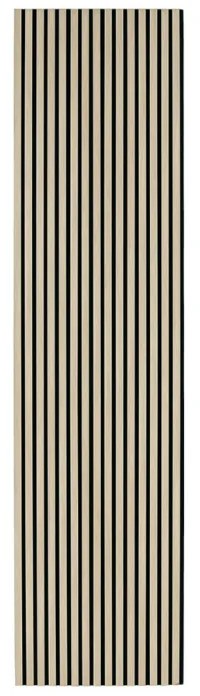 Drewniany panel akustyczny, 2400 x 600 mm, czarny podkład, dąb bejcowany