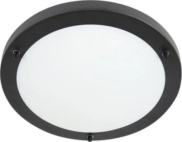 Inteligentna lampa sufitowa czarna 31 cm z WiFi A60 IP44 - Yuma