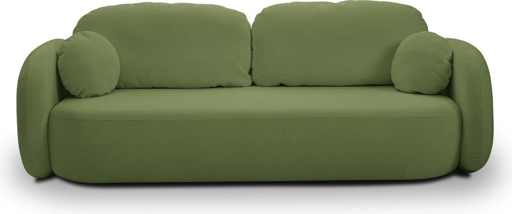 Masseno Sofa AMICO z funkcją spania i pojemnikiem na pościel, Rozkładana sofa - Zielony, SICURO 20