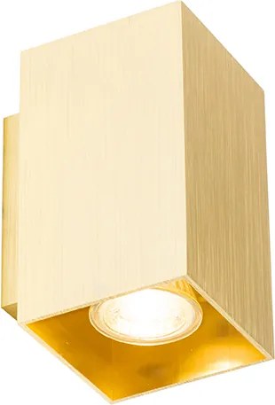 Nowoczesna lampa ścienna złota kwadratowa 2-światłowa - Sandy