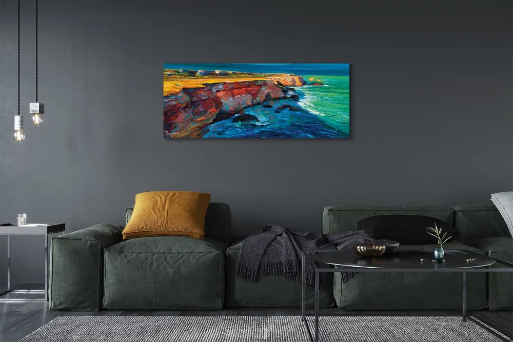 Obraz canvas na ścianę Morze, Niebo i Skały