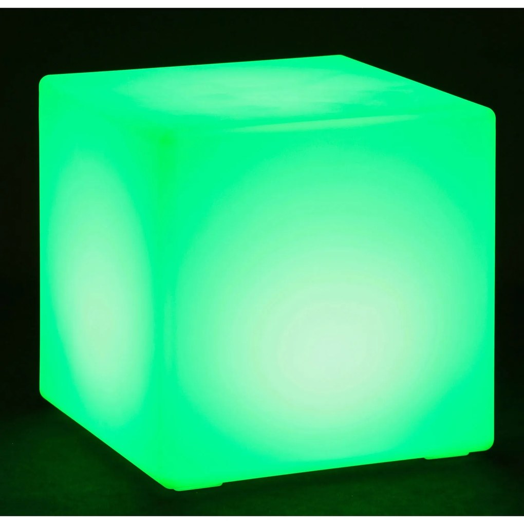 Podświetlany stołek/taboret LED, 60x60x60 cm