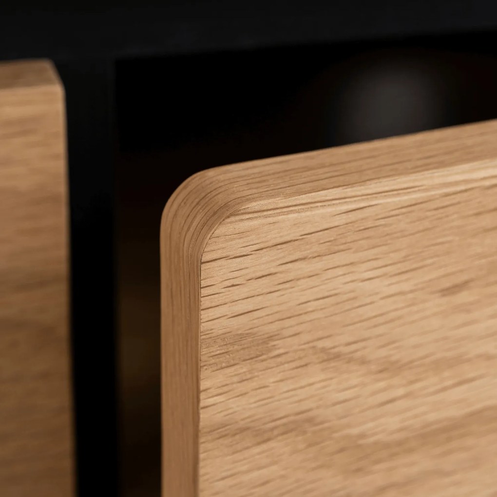 Szafka RTV do Salonu Trzydrzwiowa BECK 160 cm Dąb Nowoczesna