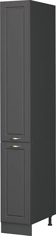 Szafka dolna do kuchni anthrazit-gold landhaus 30x58x206.8 fame-line