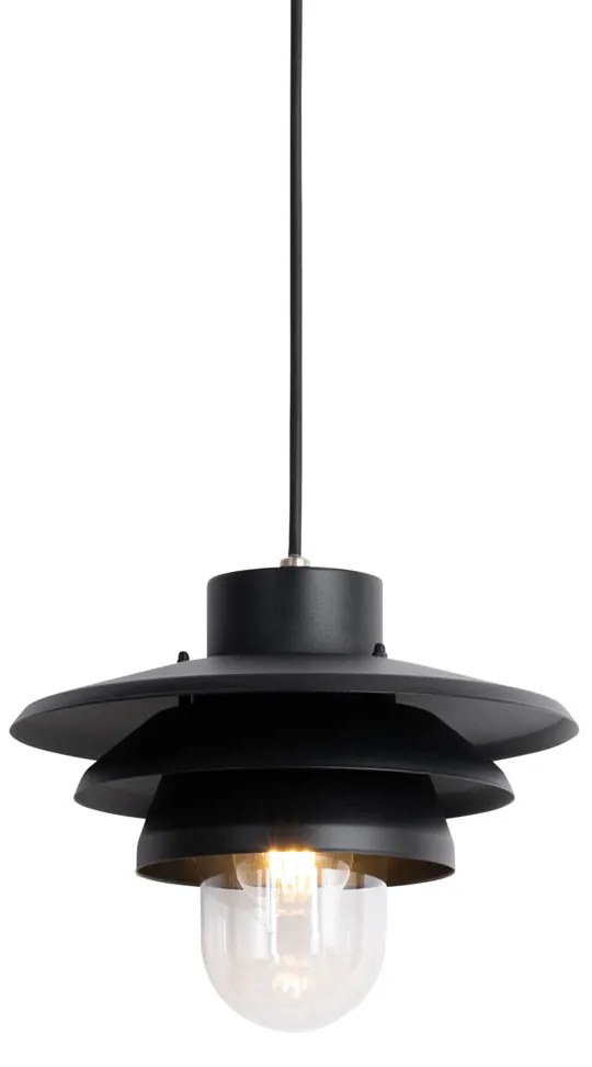 Zewnetrzna Designerska wisząca lampa zewnętrzna czarna IP44 - MortyDesignerski Oswietlenie zewnetrzne