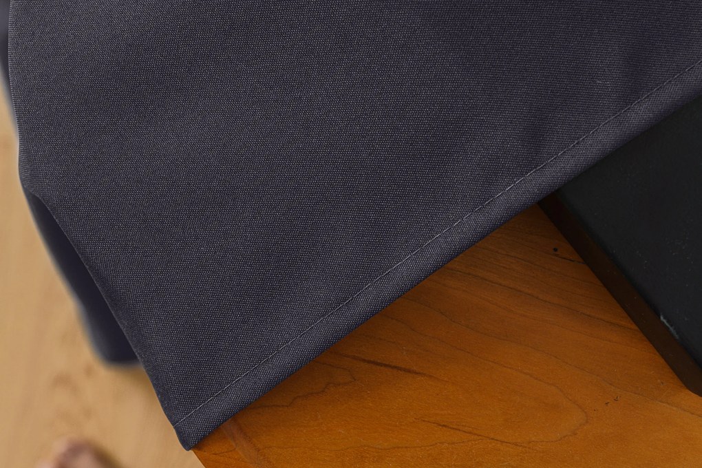 Zasłona OXFORD LIGHT 140x250 cm, ciemnoszara Zawieszanie: Taśma z wiązaniami