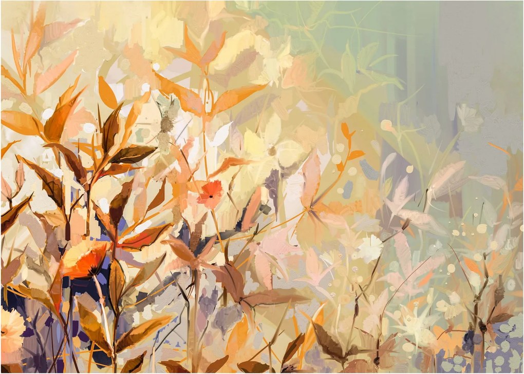 Obraz - Malowane rośliny (70x50 cm)
