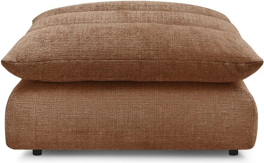 Pomarańczowy podnóżek z tkaniny szenilowej Neil – Bobochic Paris