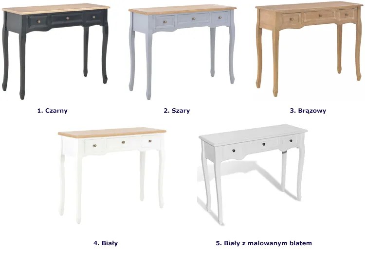 Czarna konsola z szufladami A4-K84