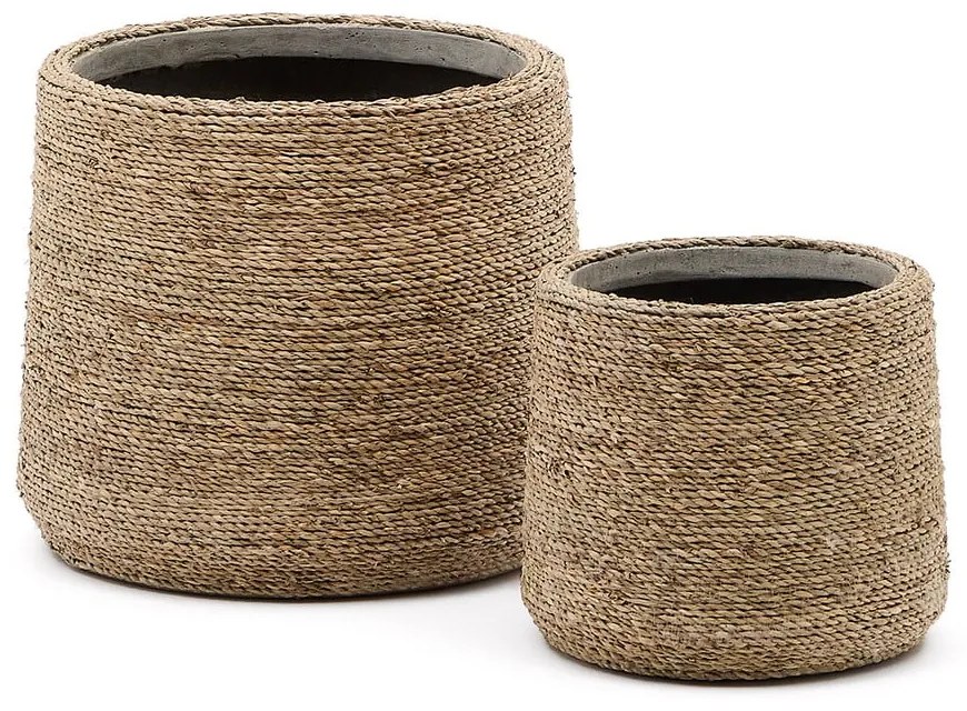 Osłonki na doniczki zestaw 2 szt. z cementu ø 35 cm Sigal – Kave Home