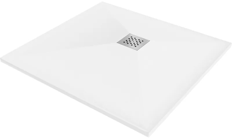 Mexen Stone+ brodzik kompozytowy kwadratowy 100 x 100 cm, biały - 44101010