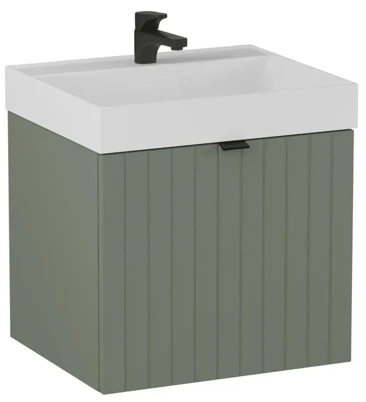 Szafka pod umywalkę HARMO 50 cm szaro-zielony półmat KROFAM