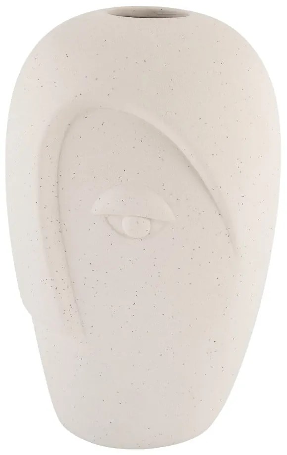 Kremowy ceramiczny wazon (wysokość 19,5 cm) Face – House Nordic