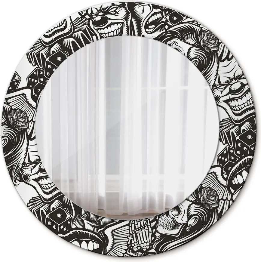 Lustro z nadrukiem dekoracyjne okrągłe Abstrakcyjny płyn