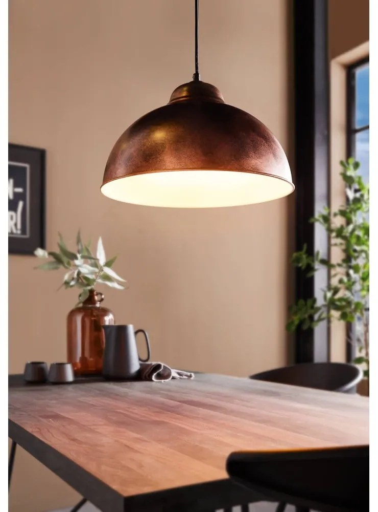 Lampa wisząca w kolorze brązu z metalowym kloszem ø 37 cm TRURO 2 – EGLO