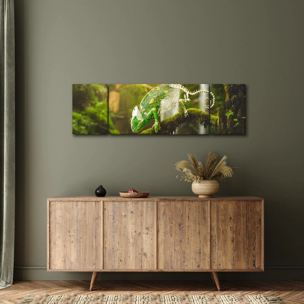 Obraz kameleona (170x50 cm)