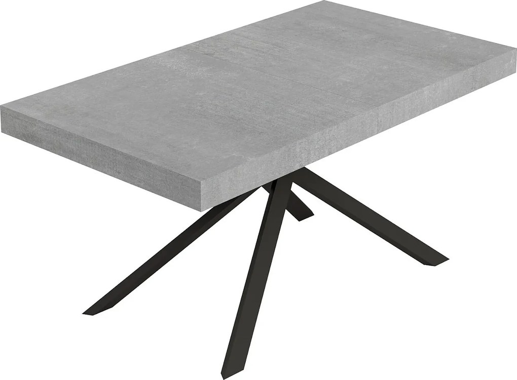 Stół rozkładany Niket 160/264x90 cm nogi betonowe antracytowe