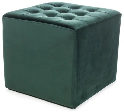 Zielony taboret LORI VELVET