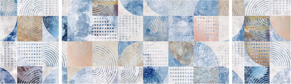 Obraz - Geometryczne kształty na ścianie (170x50 cm)