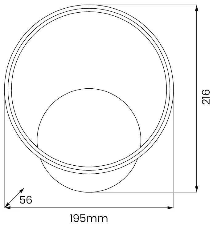 Kinkiet HOOP GOLD 7W LED